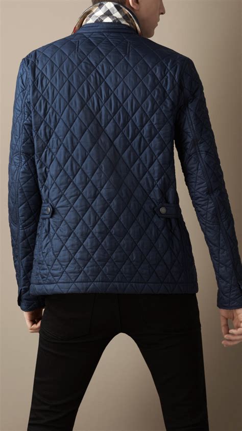 diamond quilted jacket men burberry|Burberry finsbridge belted quilted jacket.